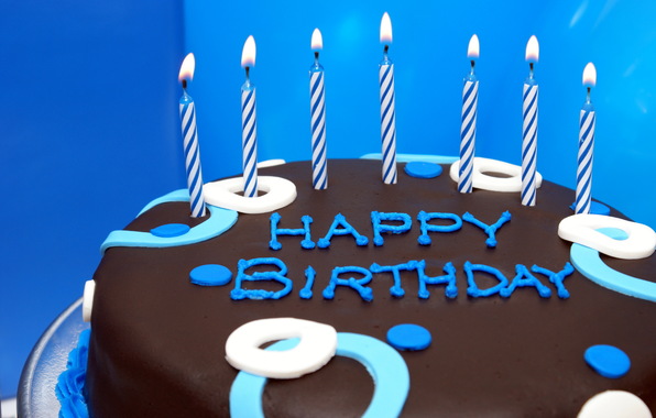 free picture of birthday cake with candles