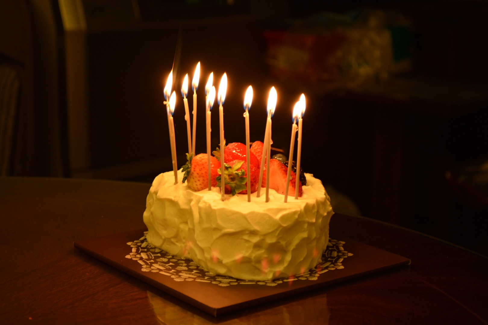 pic of birthday cake with candles