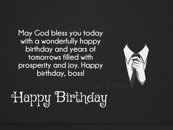 birthday greetings for boss