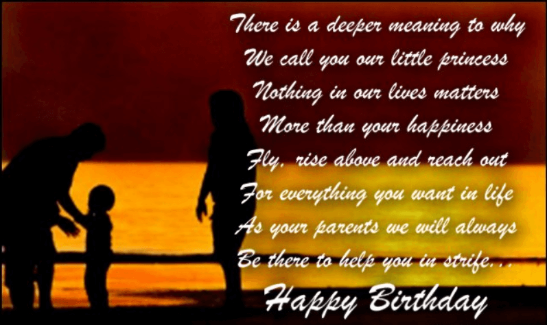 Happy Birthday Quotes For Daughter From Parents