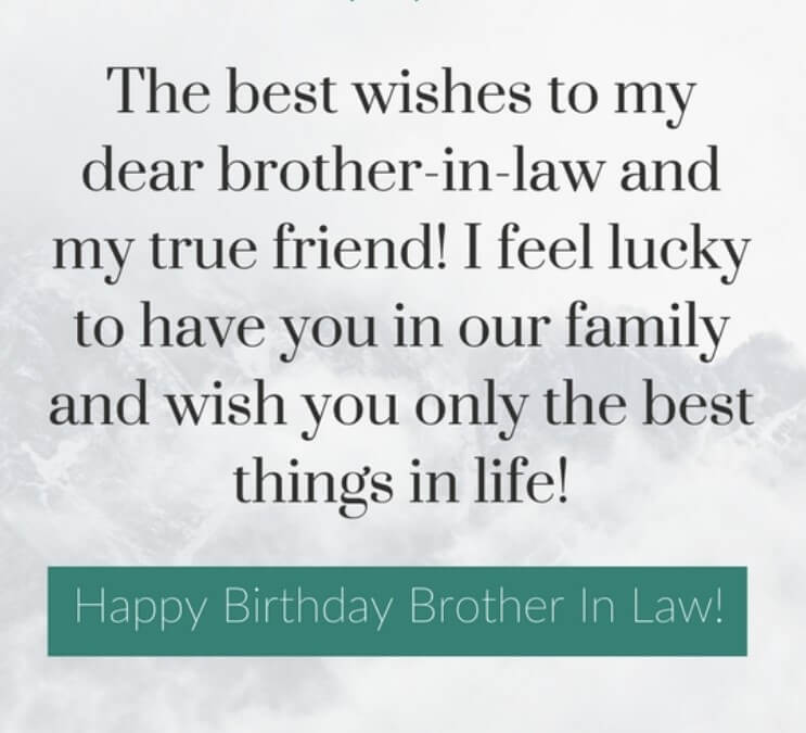 Birthday Wish For Younger Brother In Law