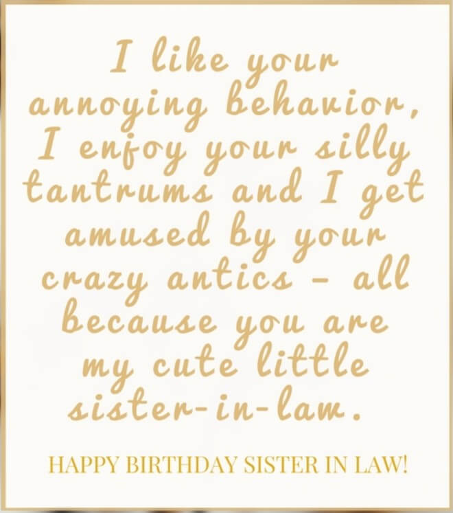 40 Happy Birthday Wishes For Sister In Law Funny Quotes And Images 2022 