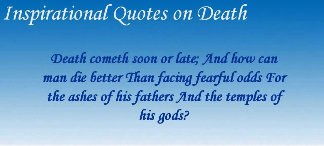 Inspirational Quotes About Death Of A Loved One