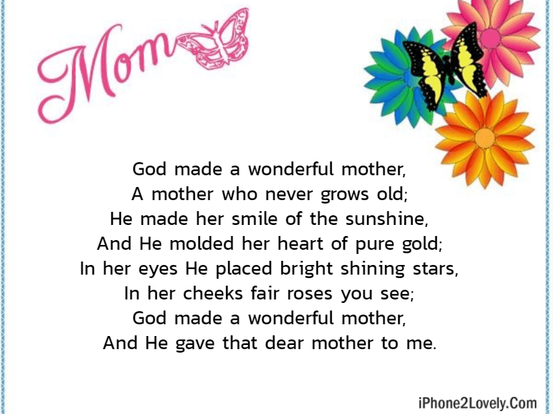 Short 50 Mother Day Poems 2020 - Quotes Yard