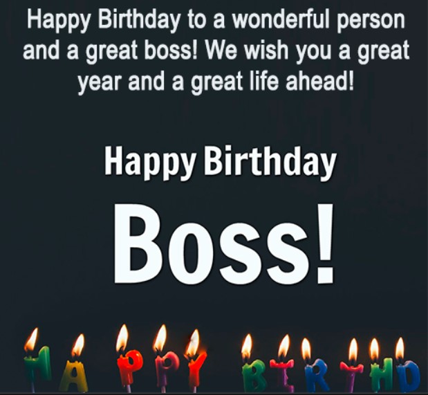 happy birthday wishes to your boss